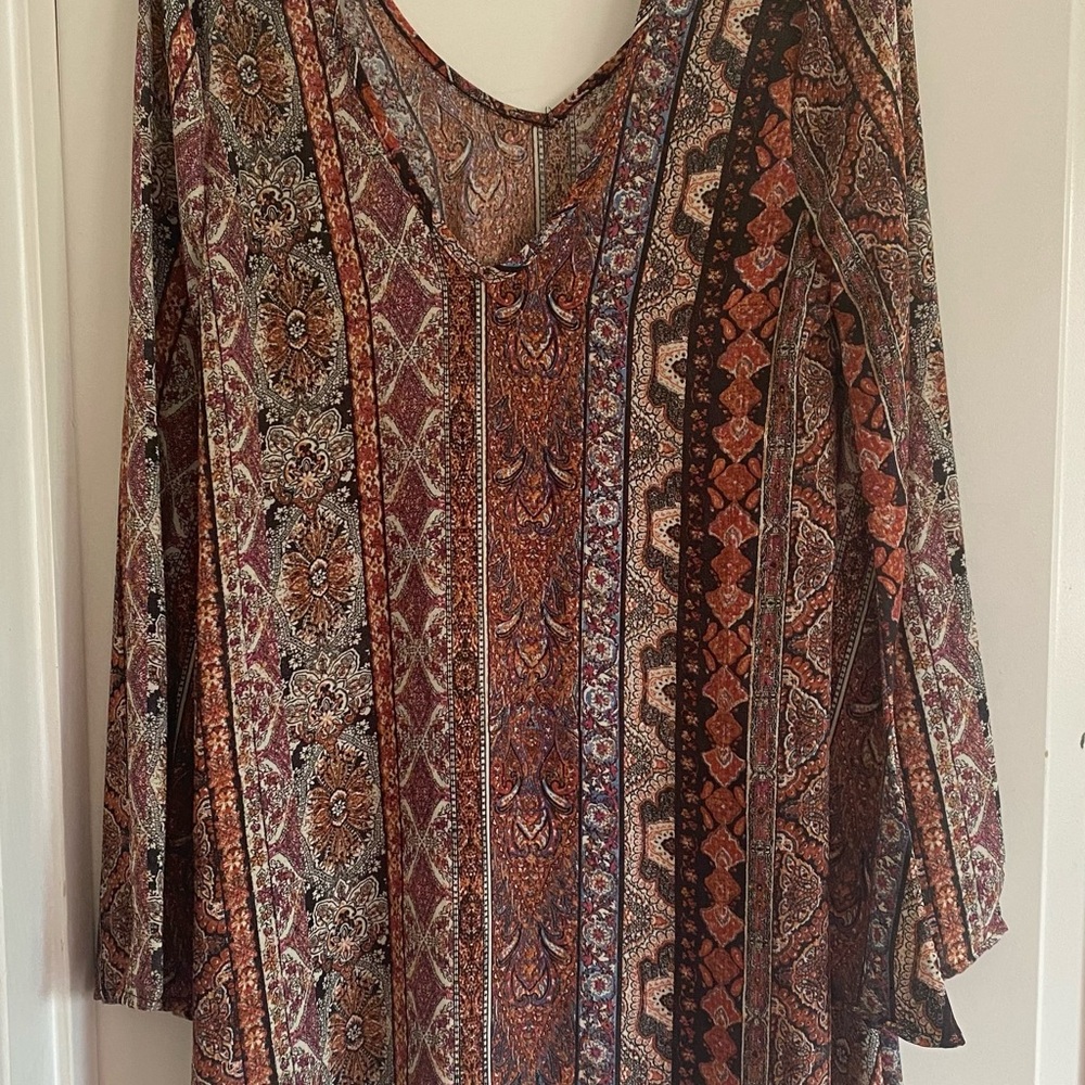 Multi color silky top